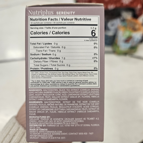 Serenity Raspberry Tea Sachets - Picture 2 of 5